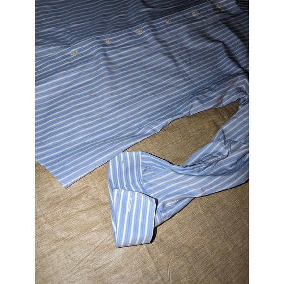 Brooks Brothers Men's Blue Striped Long Sleeve Button Up Size 16-34 - Picture 4 of 5